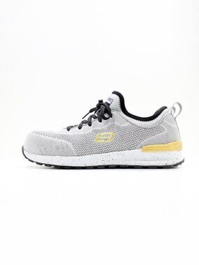 Skechers Work Bulklin Gray Mesh Comp Toe Slip Resistant Sneakers - Women's 7.5 W